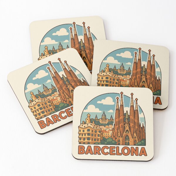 Artikelvorschau, Barcelona Reise-Souvenir-Aufkleber entworfen und verkauft von rogue-design.