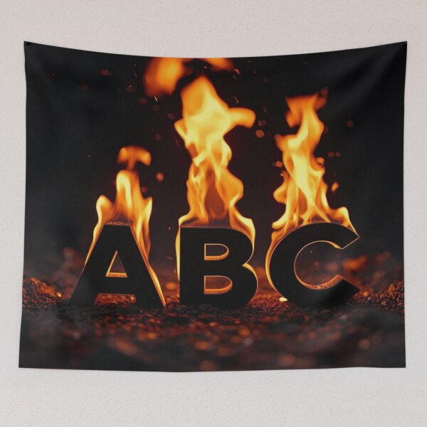 Item preview, Fiery Alphabet ABC Burning Letters Design designed and sold by VISTRAS.