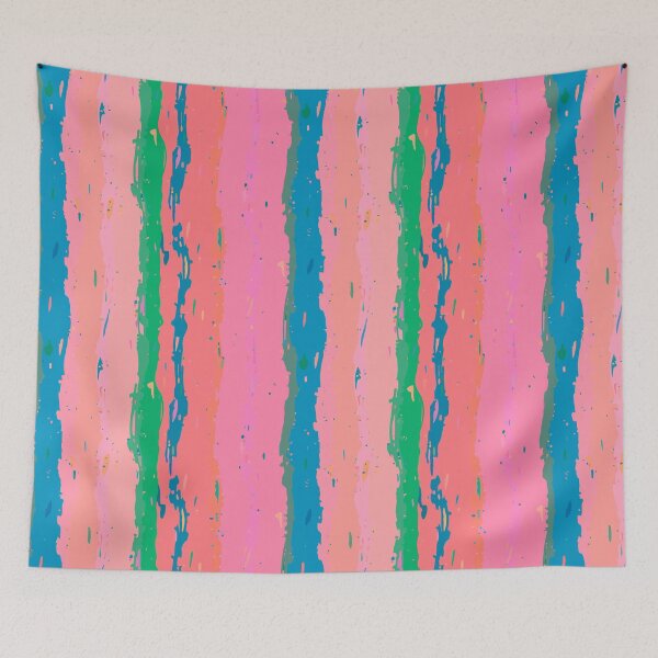Item preview, Playful Painterly Stripes in Pink, Green, and Blue designed and sold by Fezzyboo.