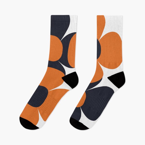 Item preview, Energetic Abstract Floral Design: Dance of deep blue tones with energetic orange tones designed and sold by Trend-Dify.