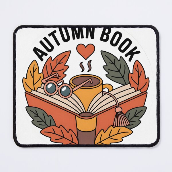 Item preview, Autumn Book Wreath – Cozy Fall Reading Round Design designed and sold by Zibis09.