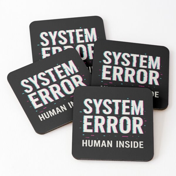 Item preview, System Error – Human Inside | Anti-Design Glitchcore Typography designed and sold by Jocamedahub.