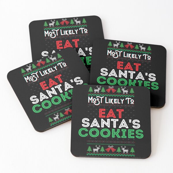 Item preview, Most Likely To Eat Santa's Cookies Plaid Hat Santa Christmas designed and sold by darcyselo.