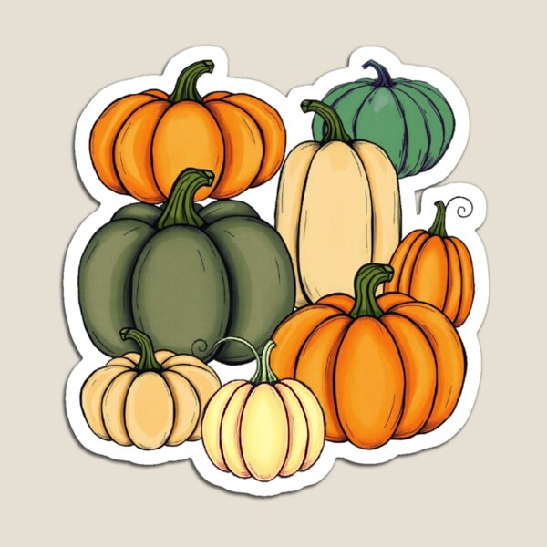 Item preview, Colorful Pumpkin Illustration Pattern designed and sold by UnhingedBird.