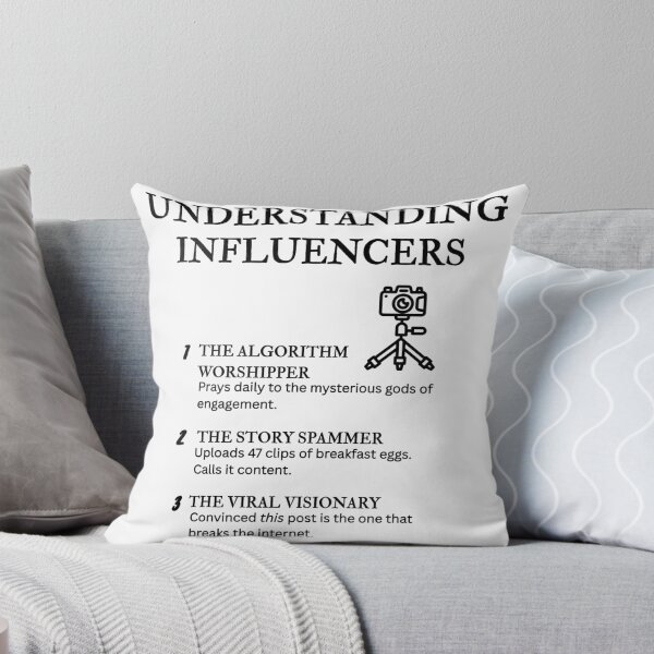 Item preview, UNDERSTANDING SOCIAL MEDIA INFLUENCERS – Sarcastic Quotes & Humor designed and sold by PsyFlow35.