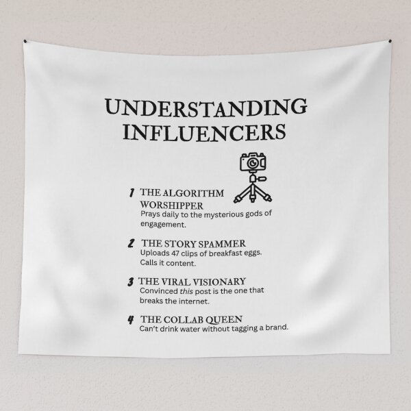 Item preview, UNDERSTANDING SOCIAL MEDIA INFLUENCERS – Sarcastic Quotes & Humor designed and sold by PsyFlow35.