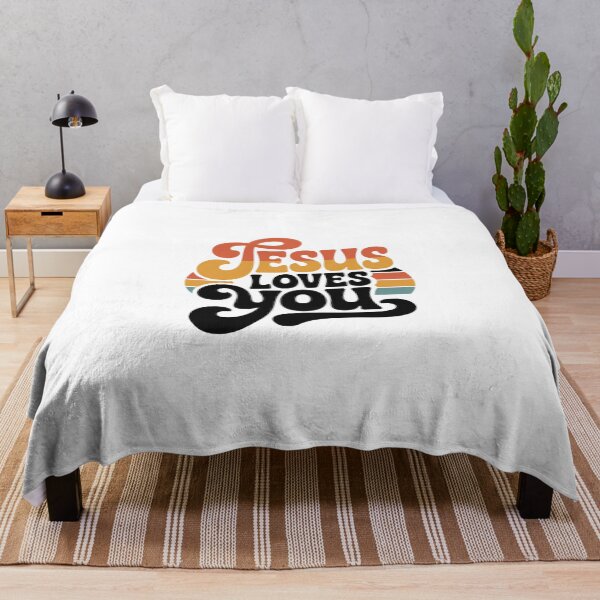 Item preview, Jesus Loves You Retro Orange Yellow Typography designed and sold by NavigatorStreet.