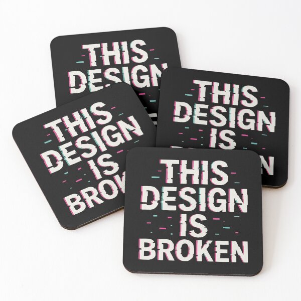 Item preview, This Design Is Broken | Anti-Design Glitchcore Typography designed and sold by Jocamedahub.