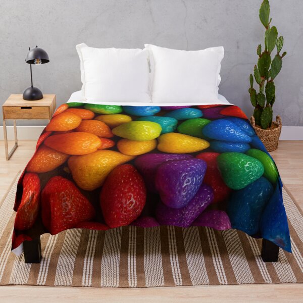 Item preview, Vibrant Rainbow Strawberries Colorful Fruit Design designed and sold by VISTRAS.