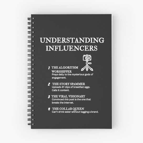 Item preview, UNDERSTANDING SOCIAL MEDIA INFLUENCERS – Sarcastic Quotes & Humor – Black designed and sold by PsyFlow35.