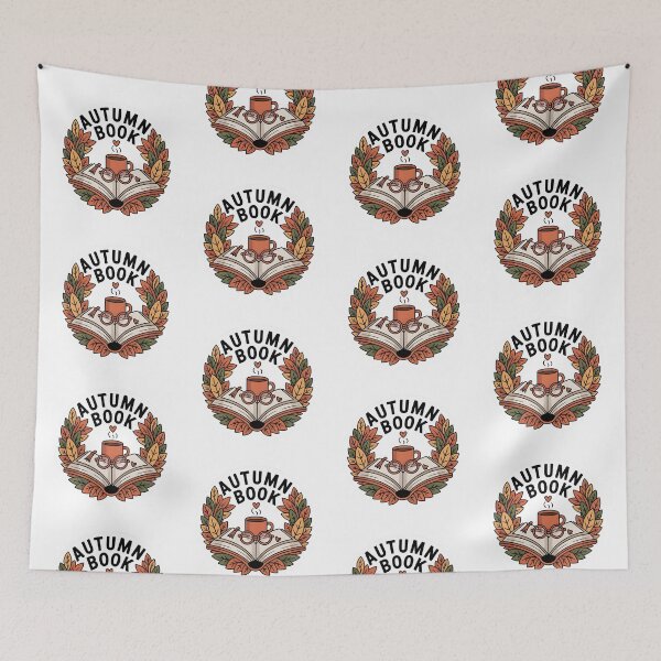 Item preview, Autumn Book Wreath – Cozy Fall Reading Round Design designed and sold by Zibis09.