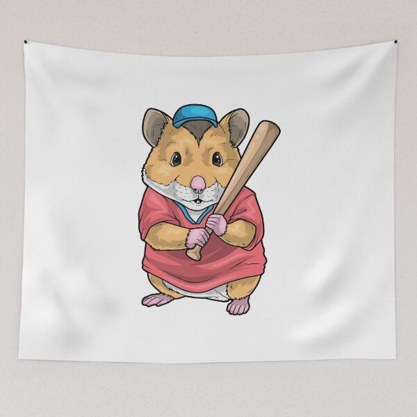 Item preview, Hamster Baseball Baseball bat Sports designed and sold by Snabdesign84.