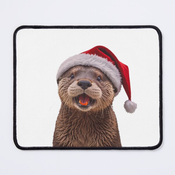 Item preview, Otter christmas xmas holiday merry gift love hat designed and sold by CheeseBlueprint.