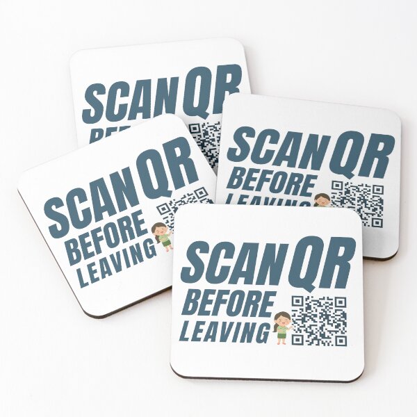 Item preview, Scan QR Code Before Leaving Sign | QR Code Here Sticker | Essential Note designed and sold by latestmerchshop.