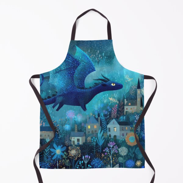 Item preview, Dragón púrpura volando sobre el pueblo designed and sold by thewandswant.