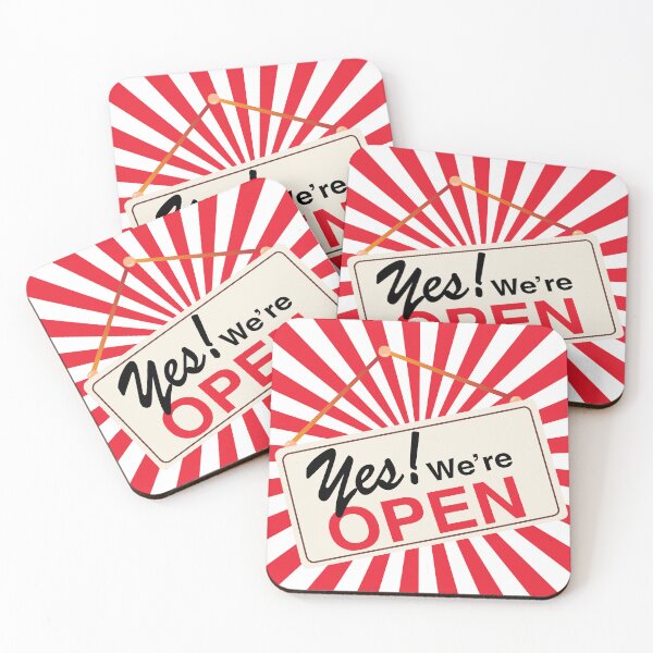 Item preview, Yes We Are Open Vector Sign Shop Design designed and sold by jayson salvador.