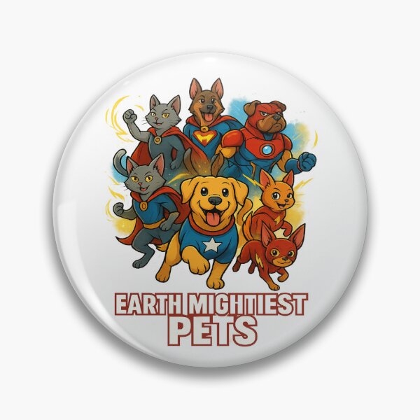 Item preview, Earth Mightiest Pets – Superhero Animal Squad designed and sold by Mars.Pen.Studio.