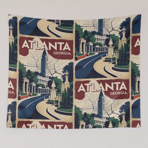 Item preview, Atlanta Georgia USA Vintage Travel Tourism  designed and sold by TravelersGems.