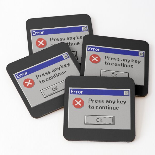 Item preview, Press Any Key to Continue | Retro Windows Error Pixel Art designed and sold by Jocamedahub.