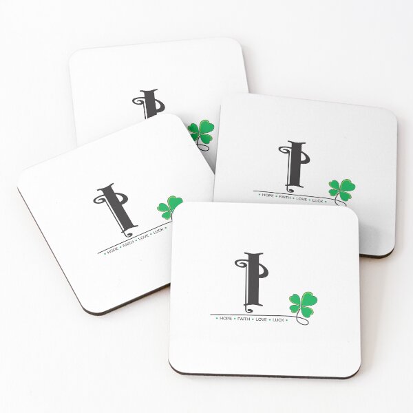 Item preview, A-Z Lucky Four-Leaf Clover Alphabet Design_I designed and sold by LittleBrushes.