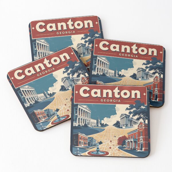 Item preview, Canton Georgia USA Vintage Travel Tourism  designed and sold by TravelersGems.