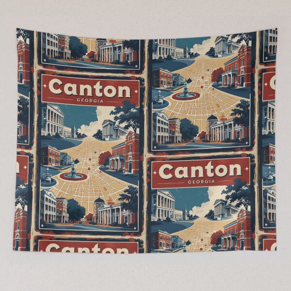 Item preview, Canton Georgia USA Vintage Travel Tourism designed and sold by TravelersGems.