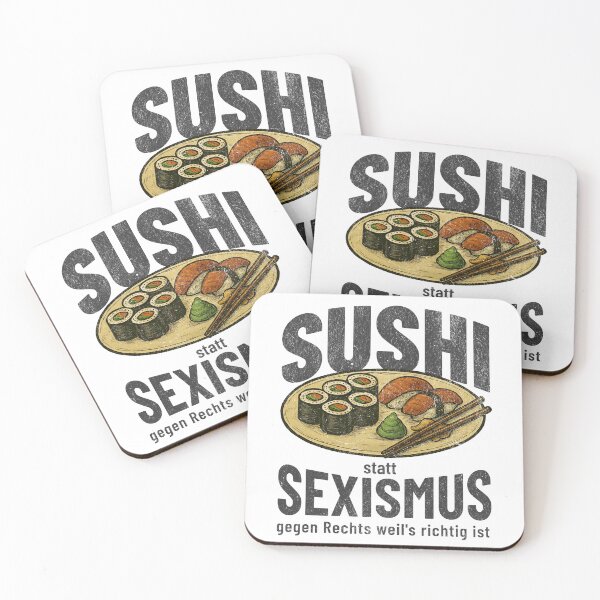 Item preview, SUSHI instead of SEXISM – Political statement against the shift to the right designed and sold by VariousGoodies.