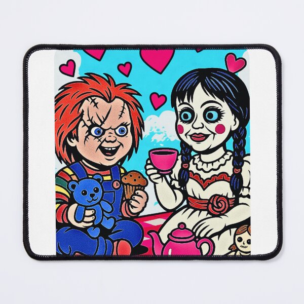 Item preview, Chucky and Annabel Creepy Doll Playdate – Pop Art Horror Cute designed and sold by ChingonaThreads.