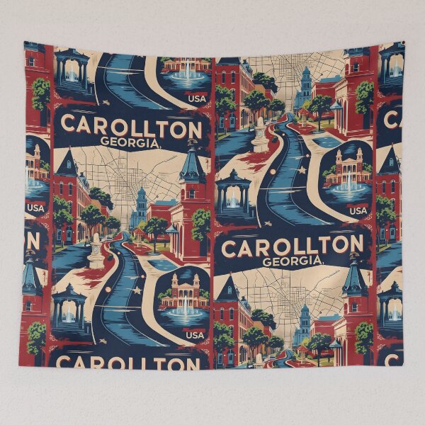 Item preview, Carollton Georgia USA Vintage Travel Tourism  designed and sold by TravelersGems.