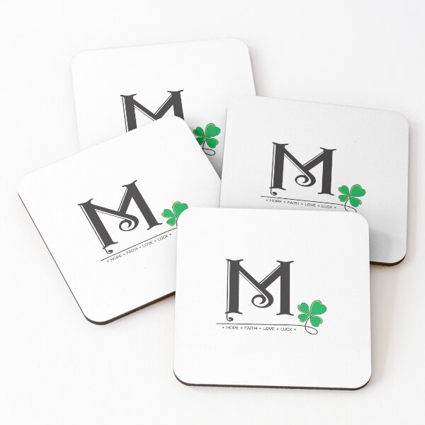 Item preview, A-Z Lucky Four-Leaf Clover Alphabet Design_M designed and sold by LittleBrushes.