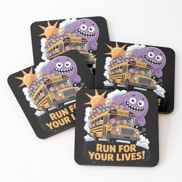 Item preview, Run For Your Lives! School Bus Monster Chase designed and sold by DarylWelsh2024.