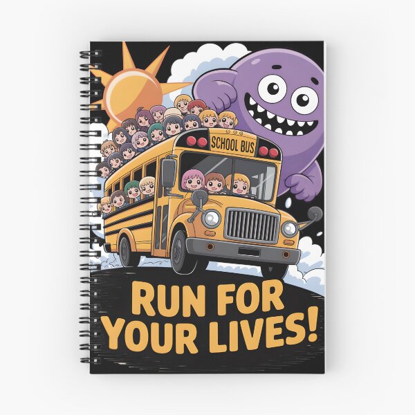 Item preview, Run For Your Lives! School Bus Monster Chase designed and sold by DarylWelsh2024.