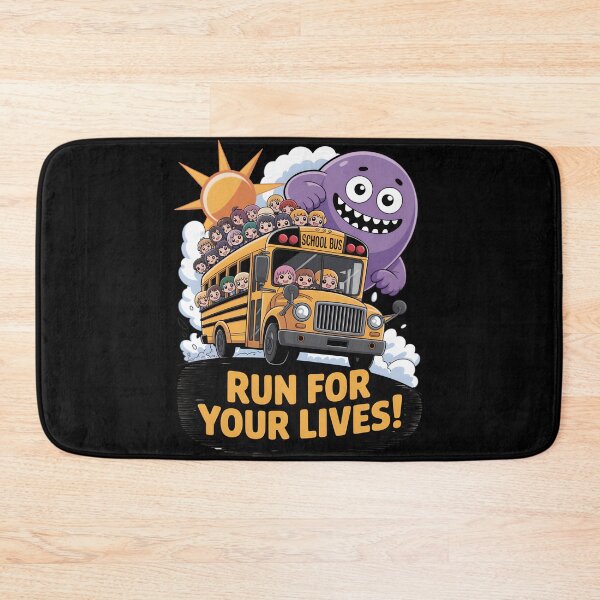 Item preview, Run For Your Lives! School Bus Monster Chase designed and sold by DarylWelsh2024.