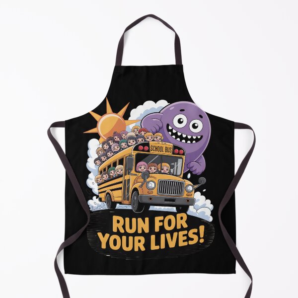 Item preview, Run For Your Lives! School Bus Monster Chase designed and sold by DarylWelsh2024.