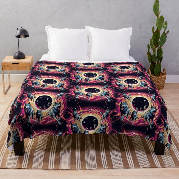 Item preview, wolves emerging from a black hole in space designed and sold by Dogandesighn.