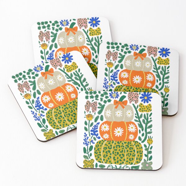 Item preview, Stacked Fall Pumpkins with Daisies and Leopard Print – Whimsical Autumn Floral Design designed and sold by baucestudio.
