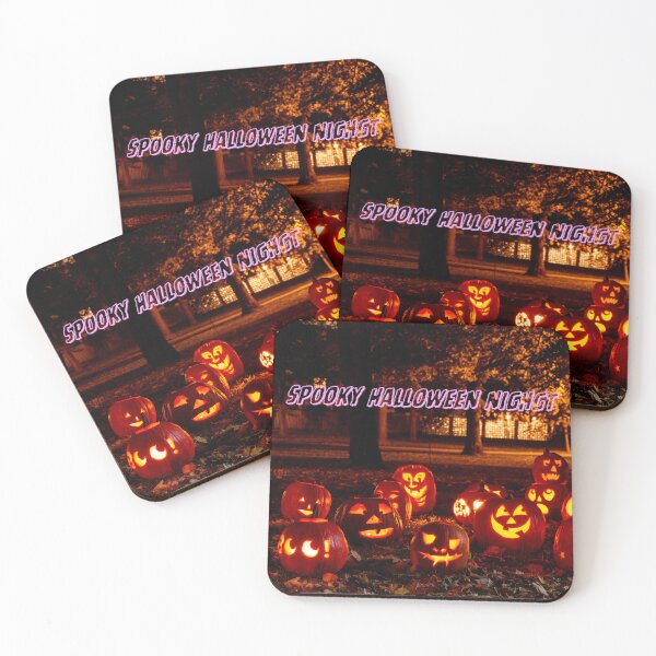 Item preview, Cute Spooky Halloween Night Kids T-Shirt – Smiling Pumpkin Faces Tee designed and sold by Nickkhunsmile.