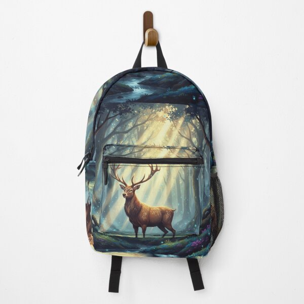 Item preview, Mystical Deer in Enchanted Forest designed and sold by Wizdem Artworkz.