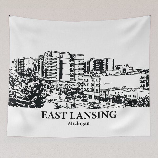 Item preview, East Lansing - Michigan designed and sold by Lakeric Cityscapes.