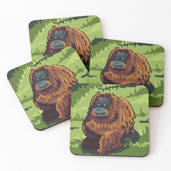 Item preview, Orang Utan Pixel Art designed and sold by Ekira Pop Pixel.