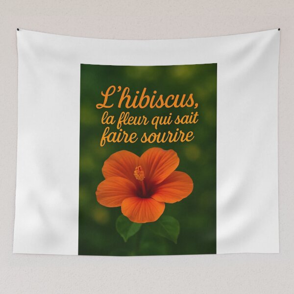 Item preview, HIBISCUS with text The Flower that knows how to make you smile designed and sold by chol94.