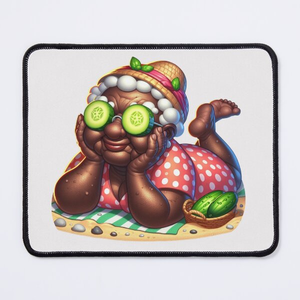 Item preview, Afro Grandma Relaxing Sticker | Funny Elderly Woman designed and sold by Lulunza.