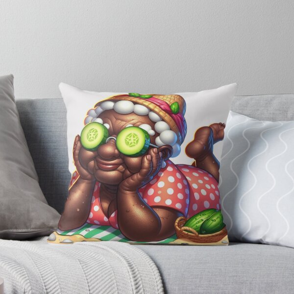 Item preview, Afro Grandma Relaxing Sticker | Funny Elderly Woman designed and sold by Lulunza.