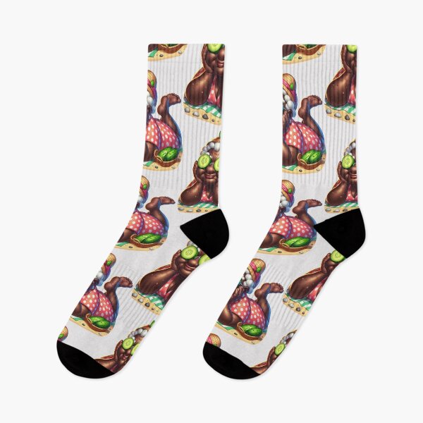 Item preview, Afro Grandma Relaxing Sticker | Funny Elderly Woman designed and sold by Lulunza.