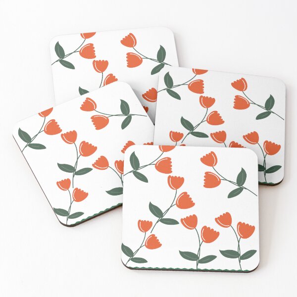 Item preview, Red flower pattern designed and sold by Jamildesign.