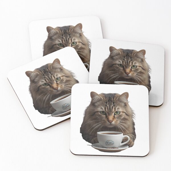 Item preview, Intellectual Coffee Cat – Funny Cat Illustration designed and sold by RAKO13.