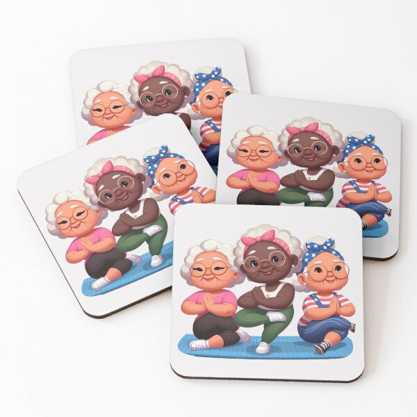 Item preview, Afro Grandma Fitness Sticker | Senior Woman Exercising designed and sold by Lulunza.