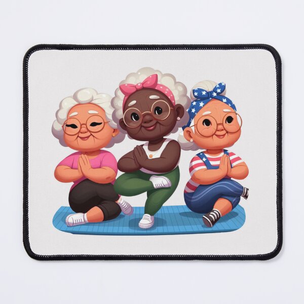 Item preview, Afro Grandma Fitness Sticker | Senior Woman Exercising designed and sold by Lulunza.