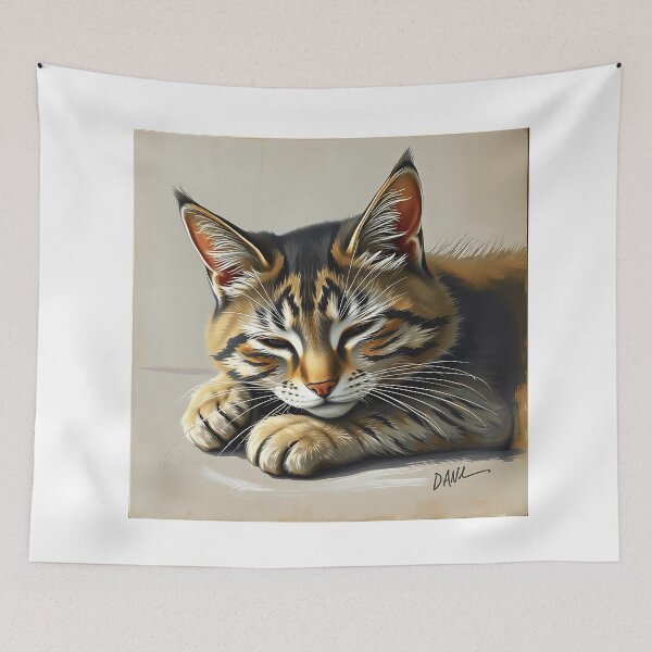 Item preview, Realistic Cat Resting Painting designed and sold by sharon1210.