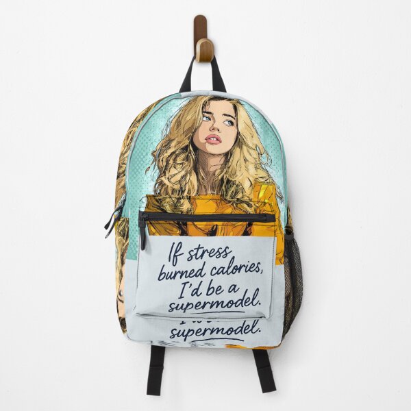 Item preview, If Stress Burned Calories I'd Be a Supermodel – Pop Art Funny Quote Illustration designed and sold by Inkora-Art.